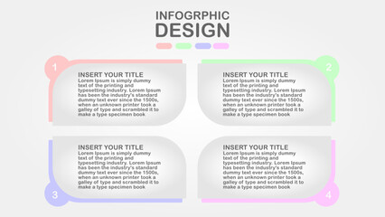 Text Boxes Template for Infographic Design