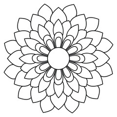 black and white mandalas - mandala coloring pages - easy mandala adult coloring page - simple mandala coloring pages - coloring book mandala page for kdp book interior - mandala on white background	