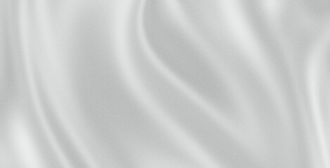 Fototapeta premium Silver fabric silk Minimalist texture for aesthetic background beautiful abstract background gradient fresh color With noise for banner 