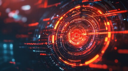 Fototapeta premium Futuristic 3D Interactive UI Background Design