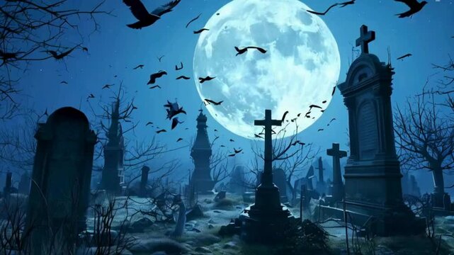 halloween night scene