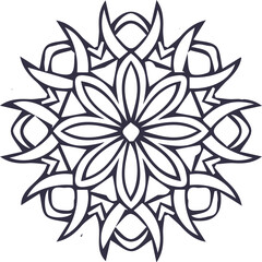 Beautiful flower art and mandala vector design