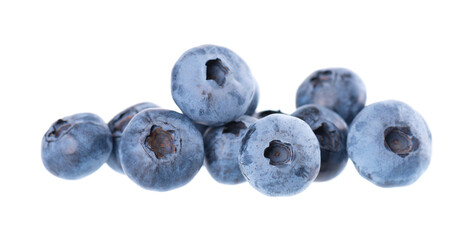 Fresh blueberry isolated on white background. Bilberry or whortleberry berries. Clipping path.