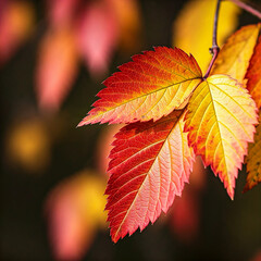 red autumn leaves