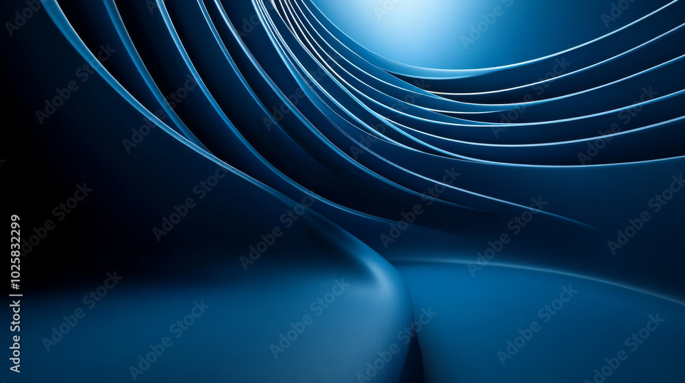 Poster a blue background with a zoom effect. this 3d image is perfect for adding visual interest to your pr
