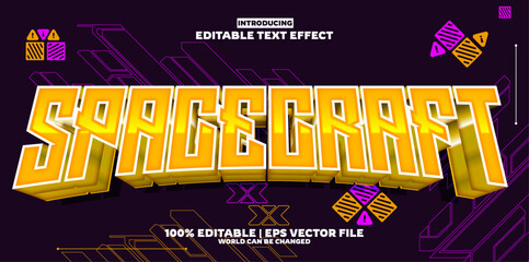 New Spacecraft editable text effect in new modern trend style