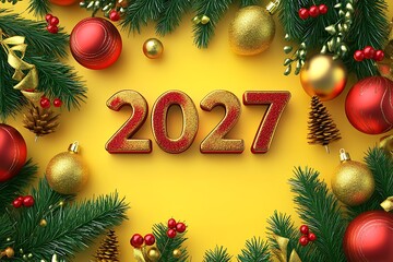 Merry Christmas and happy new year background.