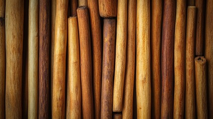 Cinnamon Sticks Bazaar Display, a vibrant market scene showcasing aromatic cinnamon sticks arranged in an enticing manner, inviting exploration and sensory delight.