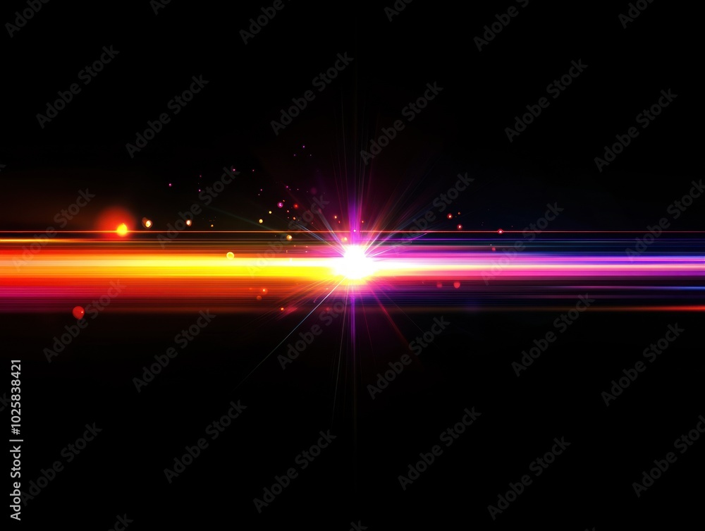 Poster a radiant colorful light flare for design, featuring soft gradients of color blending into each othe