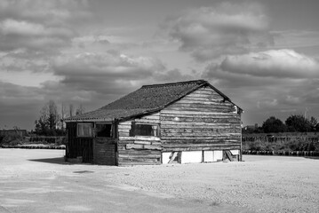 ancienne cabane en bois de pêcheur sur l'île d'Oléron en France en Europe occidentale