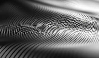 Black and white, wavy, abstract lines.
