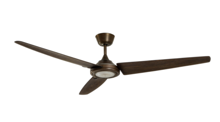Wooden ceiling fan isolated PNG