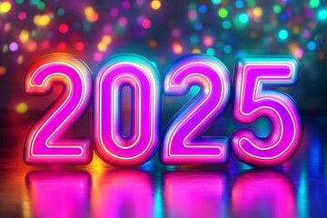 Happy New Year text And background.