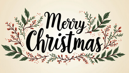 Obraz premium A simple and elegant Christmas greeting card featuring the text 