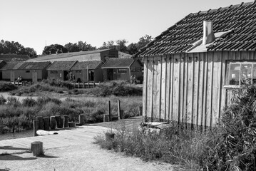 ancienne cabane en bois de pêcheur sur l'île d'Oléron en France en Europe occidentale