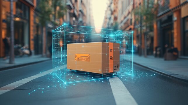 System for tracking delivery and pick-up of packages using augmented reality technology 