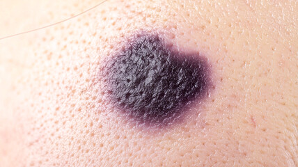 Fototapeta premium Close-Up of Melanoma Showing Irregular Borders and Varied Colors.