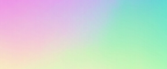 Vibrant soft Green, blue and pink hues grainy gradient background