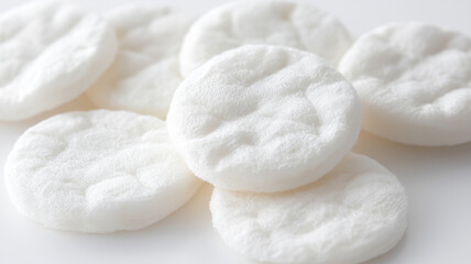 Close-Up of Soft Cotton Pad Texture.