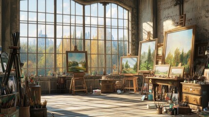 A Victorian-inspired artist's studio