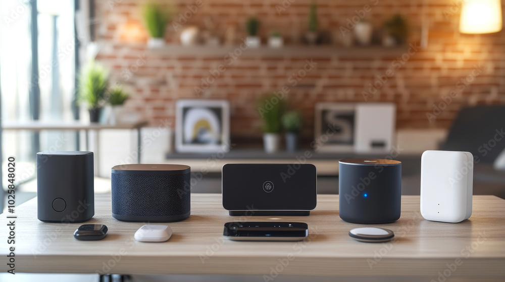 Poster use your phone to control your smart home devices. this system connects all your appliances wireless