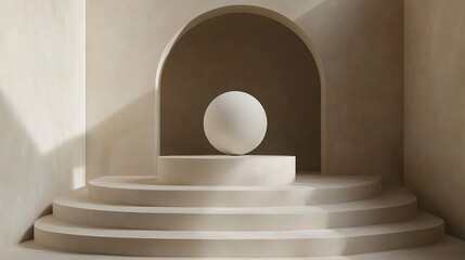 A Single White Sphere in a Minimalist Geometric Setting