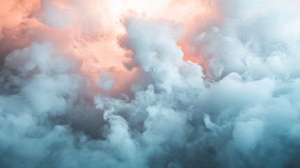 A close-up shot of smoke filling the air