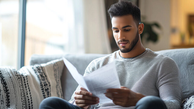 Self-Assured Arabian Man Studying His Testosterone Therapy Instructions.