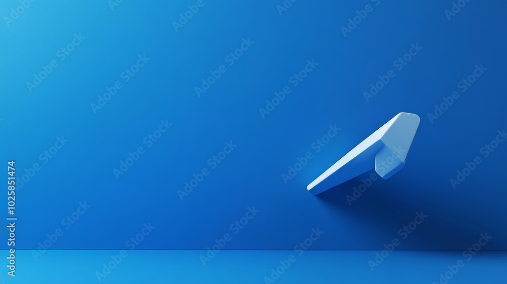 Poster a blue background with a 3d pointer, perfect for adding to your design presentations.
