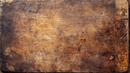 Weathered wooden kitchen desk, aged butcher block surface, rustic charm, detailed texture, ideal for culinary themes, home cooking, vintage decor inspiration