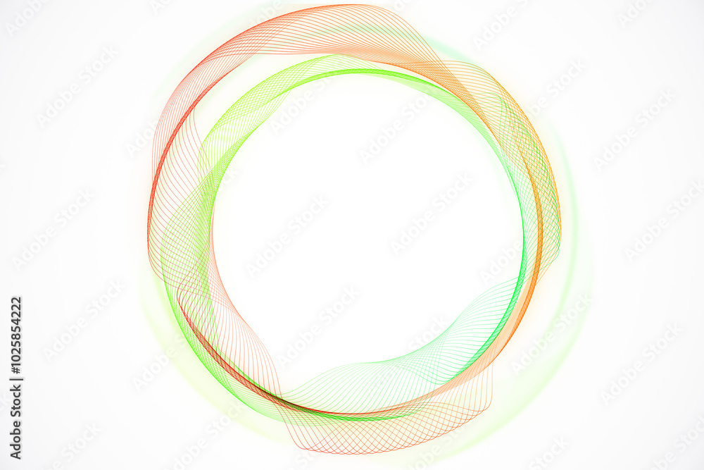 Poster Colorful wave pattern design. 3D Rendering