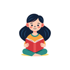 girl reading book