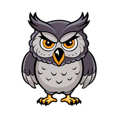 Owl silhouette with piercing eyes