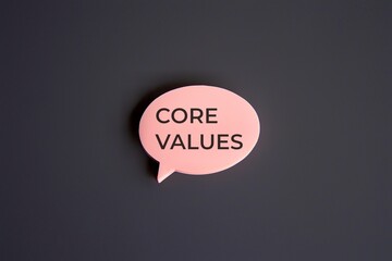 A speech bubble on a dark background with the text 
