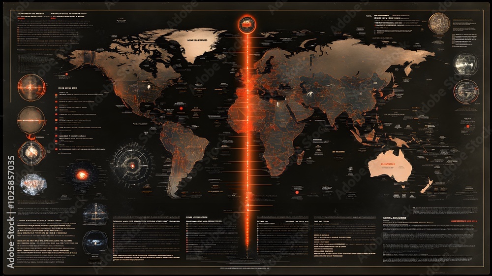 Wall mural virtual infographic illustrating key human rights milestones through history