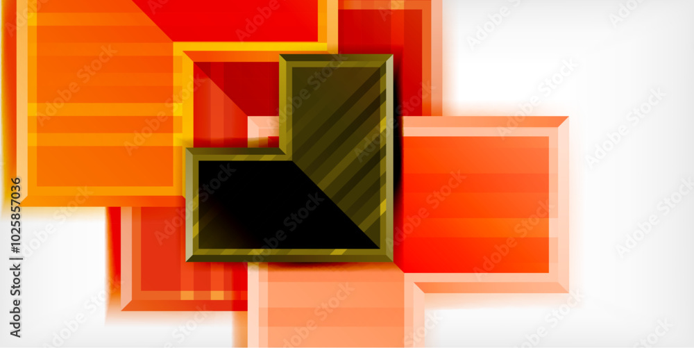 Poster Arrow symbols created with 3d effects and line texture geometric abstract background