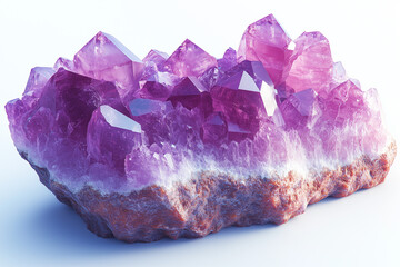 Fototapeta premium amethyst isolated on white background