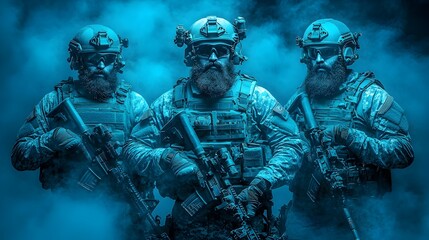 Iranian Special Forces Soldiers Equipped for Night Urban Combat