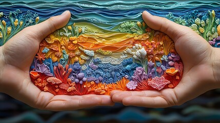 Papercut design featuring uplifting quotes about diversity and inclusion