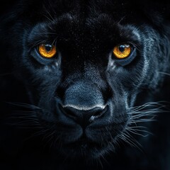 Panther face on a black background