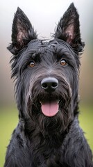 tongue out, eyes wide