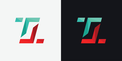 Abstract Overlap Letter T Logo