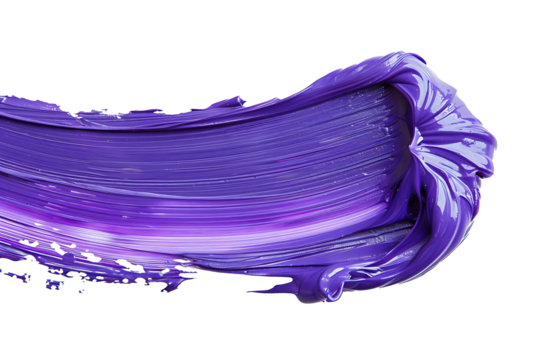 purple colored pain stroke isolated on transparent background - Powered by Adobe