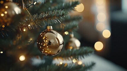 The Golden Ornament on Tree