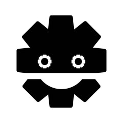 Vector icons technology setting. Robot Settings Icon