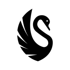 Swan logo. Swan Minimalist Logo Design © Kang Firman