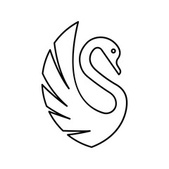 Swan logo. Swan Minimalist Logo Design