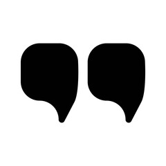 quote mark icon. Quote sign icon. Quotation mark symbol.