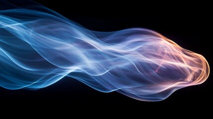Fototapeta premium Abstract flowing light patterns on a dark background.