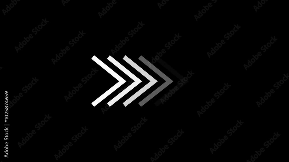 Poster arrow sign. swipe icon video animation. arrow moving bouncing